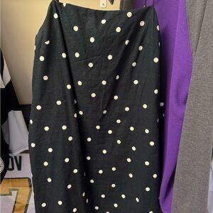 H&M Black and White Polka Dot Pencil Skirt